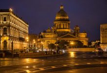Photo of Площади Санкт-Петербурга вечером